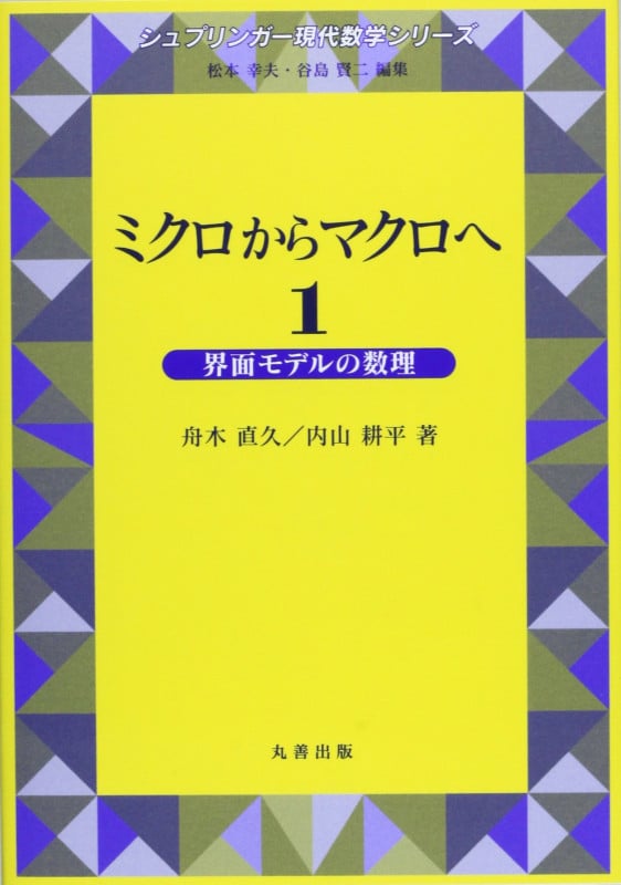 ミクロからマクロへ 1 界面モデルの数理 (現代数学シリーズ)