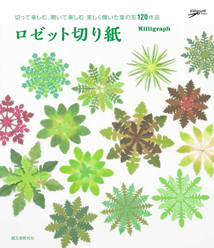 ロゼット切り紙 切って楽しむ、開いて楽しむ 美しく開いた葉の形120作品の詳細を見る