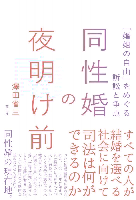 同性婚の夜明け前 「婚姻の自由」をめぐる訴訟と争点