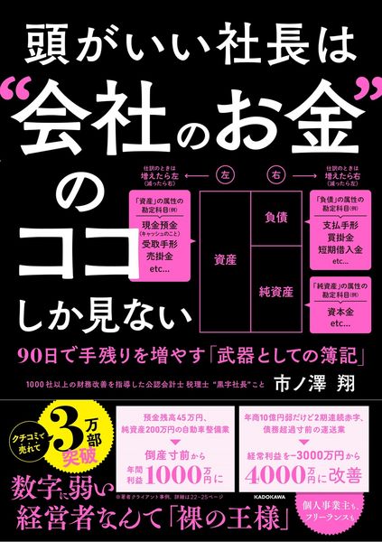 頭がいい社長は“会社のお金”のココしか見ない 90日で手残りを増やす「武器としての簿記」の詳細を見る