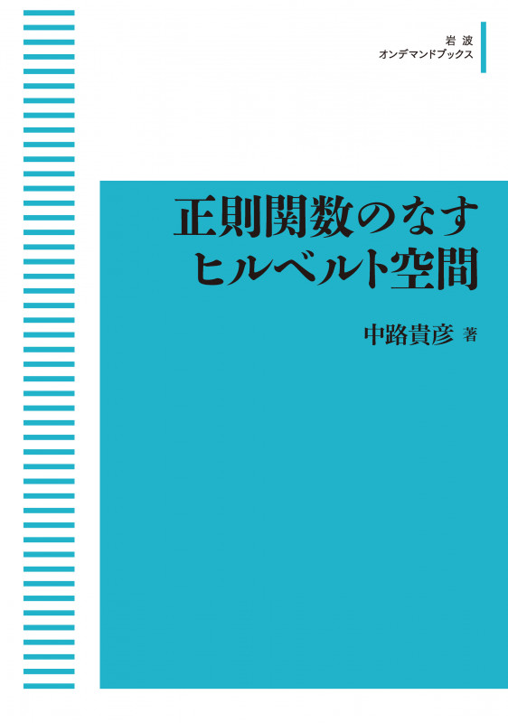 岩波数学叢書 正則関数のなすヒルベルト空間 (岩波オンデマンドブックス)