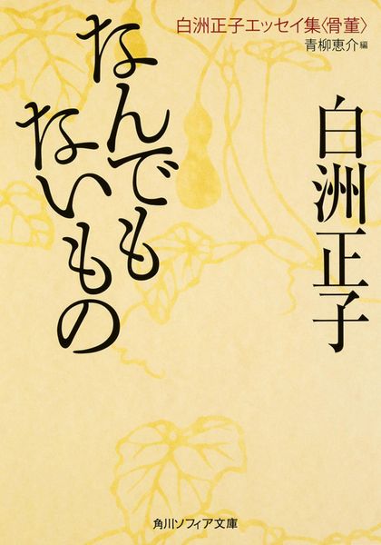 なんでもないもの 白洲正子エッセイ集<骨董> (角川ソフィア文庫)の詳細を見る