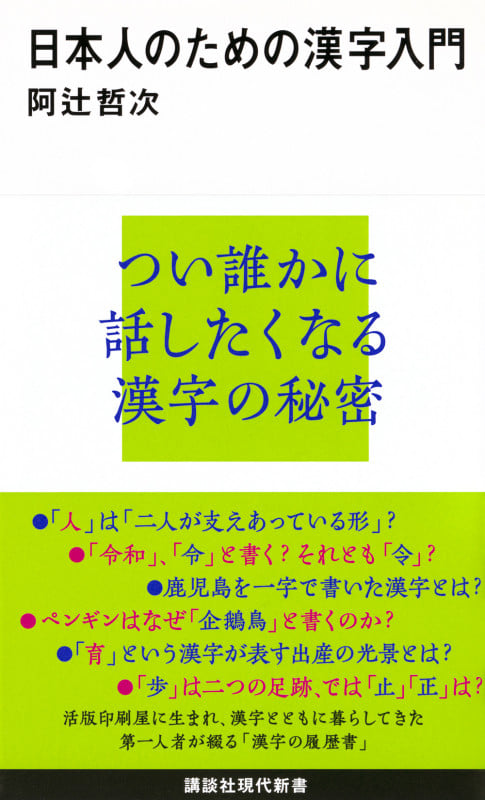 日本人のための漢字入門 (講談社現代新書)