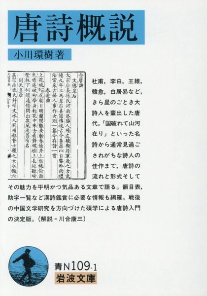 唐詩概説 (岩波文庫 青N109-1)の詳細を見る