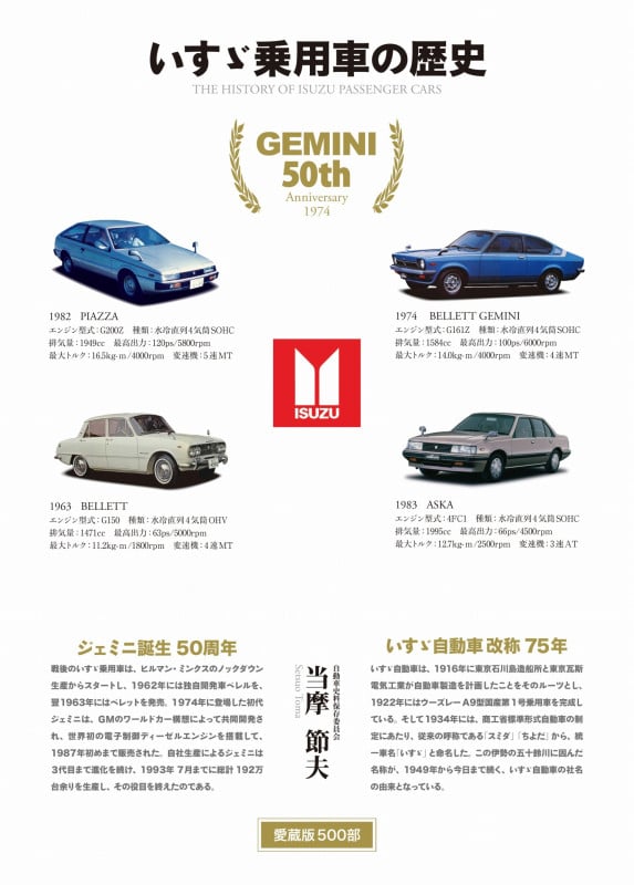 いすゞ乗用車の歴史 新装版 愛蔵版500部