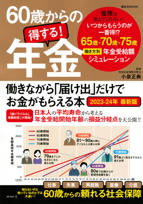 60歳からの得する! 年金 働きながら「届け出」だけでお金がもらえる本2023-24年最新版 (講談社 Mook(J))