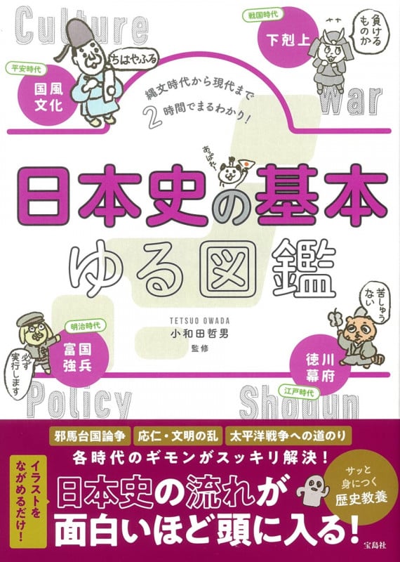 日本史の基本 ゆる図鑑 縄文時代から現代まで2時間でまるわかり!