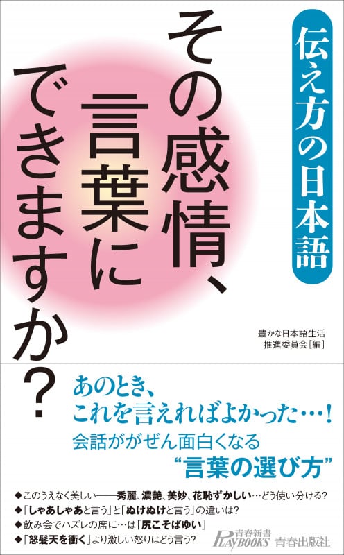 その感情、言葉にできますか? 伝え方の日本語 (青春新書PLAY BOOKS)の詳細を見る