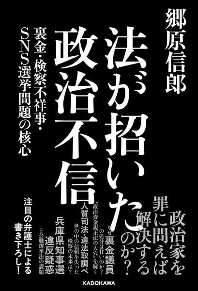 法が招いた政治不信 裏金・検察不祥事・SNS選挙問題の核心