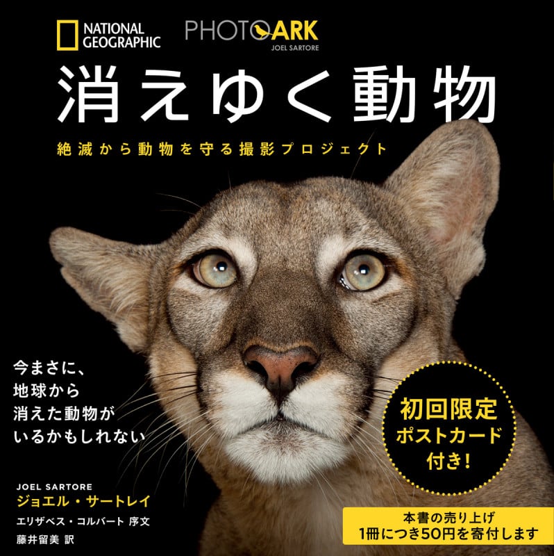 写真集 消えゆく動物 絶滅から動物を守る撮影プロジェクト (NATIONAL GEOGRAPHIC PHOTO ARK)