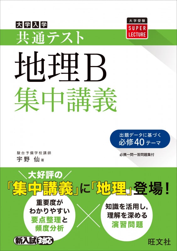 大学入試共通テスト 地理B 集中講義 必携一問一答問題集付 (大学受験SUPER LECTURE)